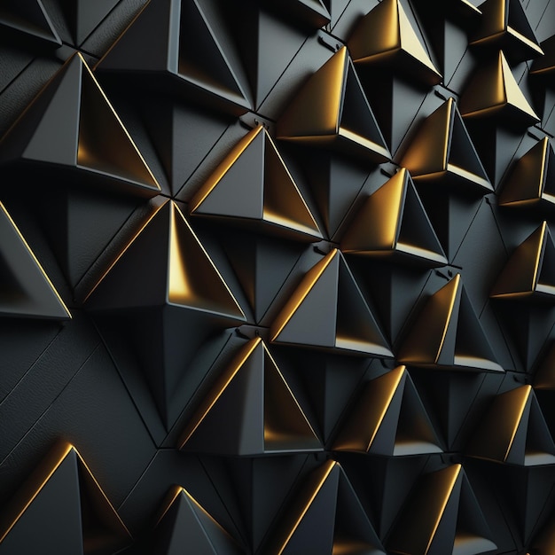 A wall with triangles that say'em'on it