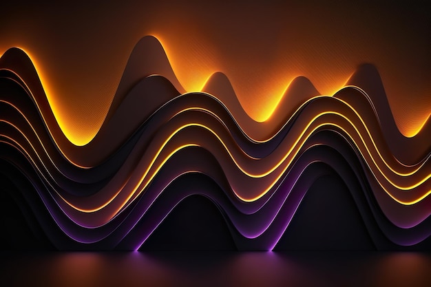 A wall with a wave pattern that has a wave in the middle.