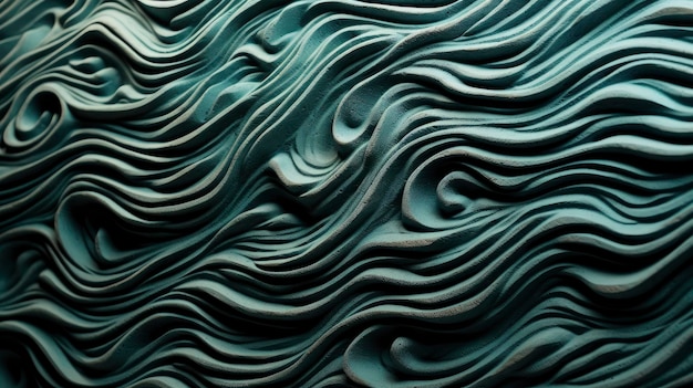 A wall with wavy patterns on it