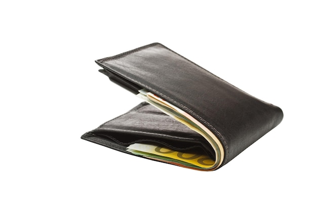 Wallet with euro banknotes