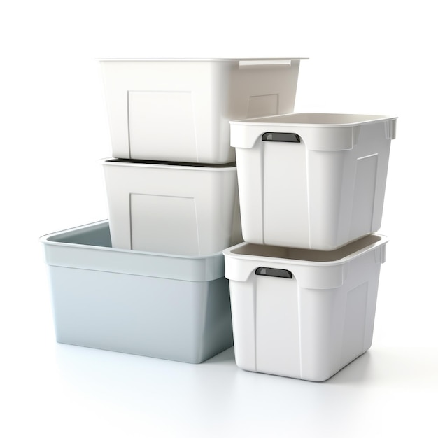 Wallmounted storage bins isolated on white background