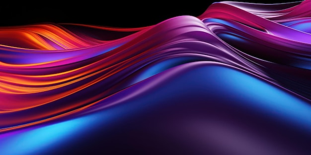 Wallpaper of 3d neon line art