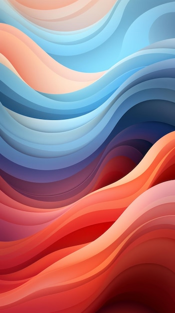 Wallpaper of an Abstract Curve with a Subtle Gradient Generative AI