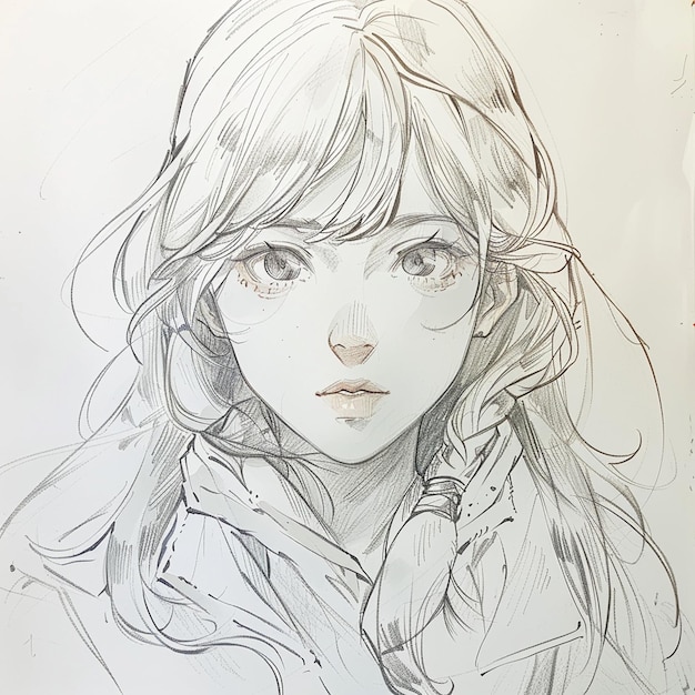 Photo wallpaper of a anime sketch