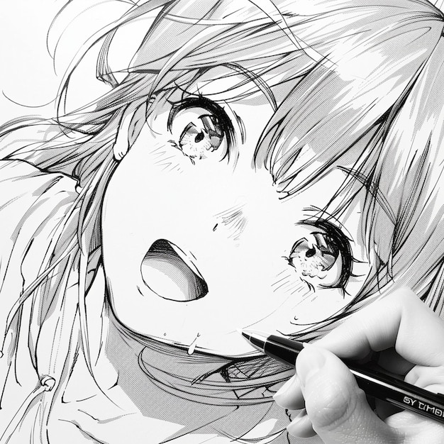 Wallpaper of a Anime sketch