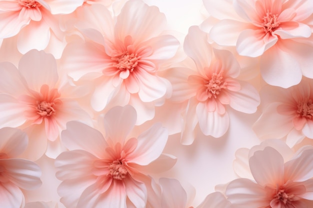 A wallpaper background of lightly colored floral petals AI generated