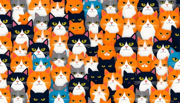 Photo a wallpaper of cats abstract background