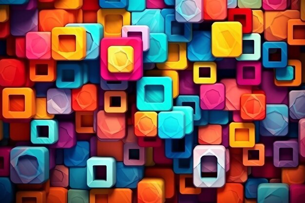 Wallpaper colorful design shapes and textures colored background