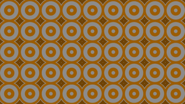 Foto un disegno di carta da parati con un cerchio e un cerchio in giallo e arancione.