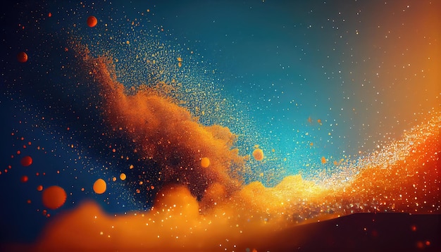 wallpaper digital painting smooth with blue and orange color background Illustration