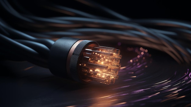 Фото Обои волоконная технология кабельный свет современный