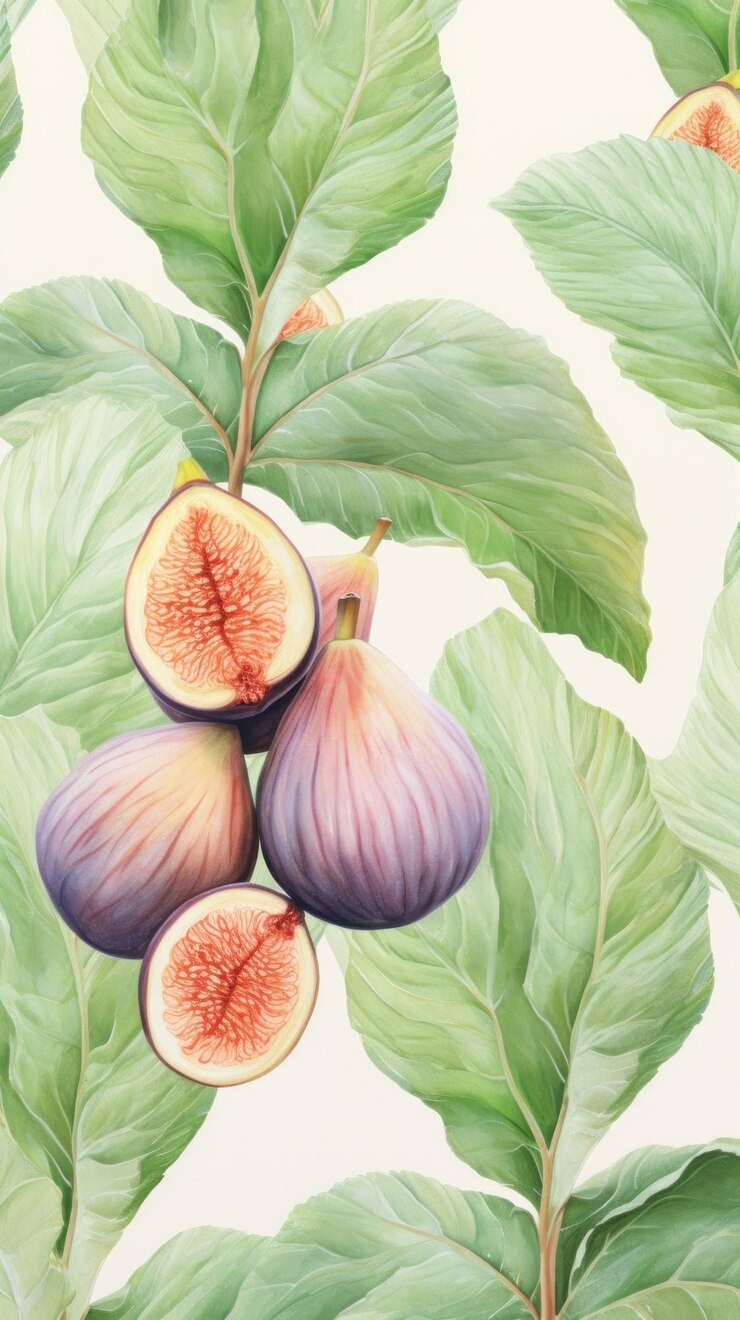Photo wallpaper on figs backgrounds fruit plant