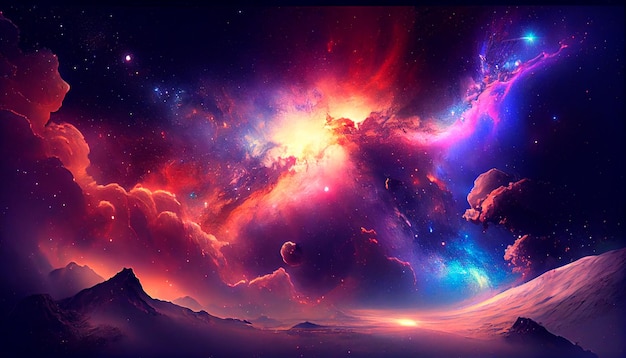 Wallpaper of galaxy sky Generative Ai