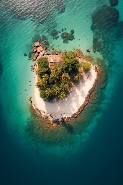 Premium AI Image | Wallpaper of an island