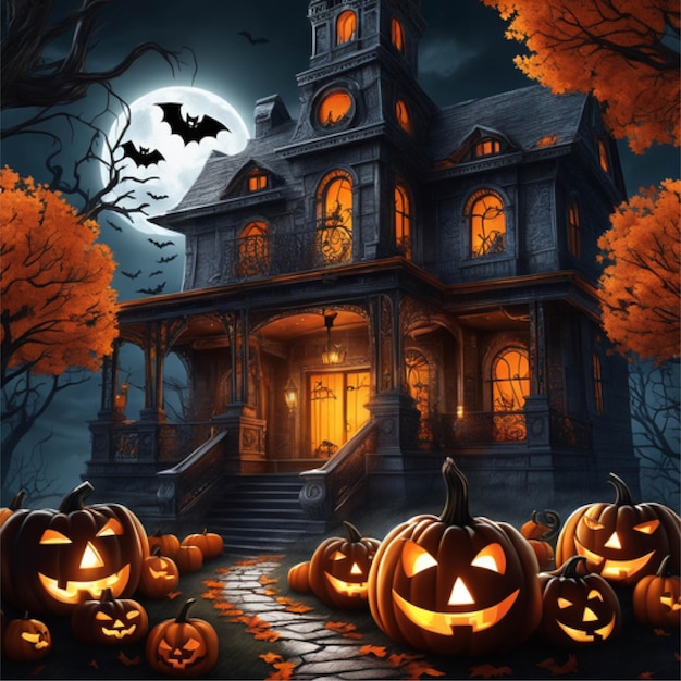 Wallpaper met een Halloween-thema