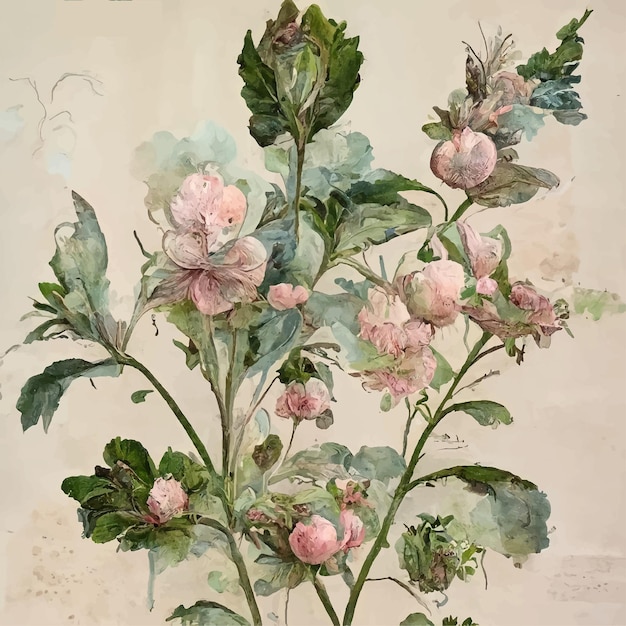 wallpaper mural blooming pink roses
