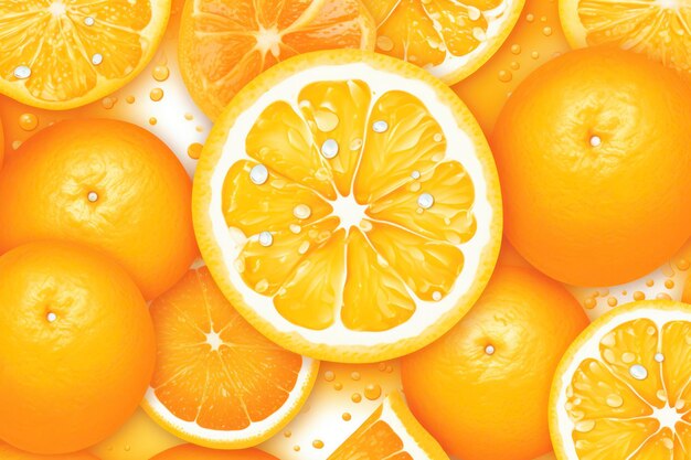 Wallpaper oranje fruit patroon achtergrond kopie ruimte mockup