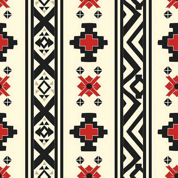 Photo a wallpaper pattern with a black and red design