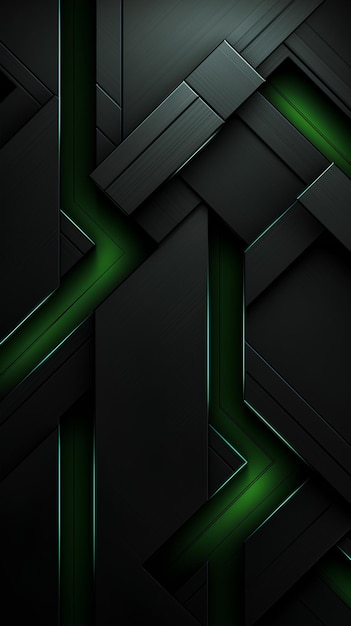 Photo wallpaper for pc black with green accents minimalist style