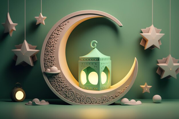 wallpaper ramadhan illustration 3D color islamic month, ramadhan event, islamic wallpaper