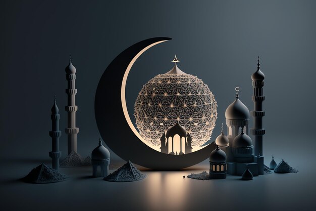 Wallpaper ramadhan illustration 3d color islamic month, ramadhan event, islamic wallpaper