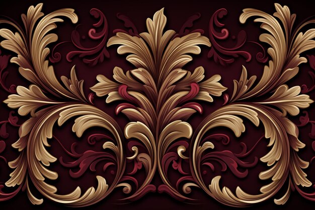 Wallpaper in royal baroque style