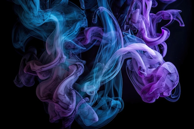 Wallpaper of Smoke Rings in Blue and Purple