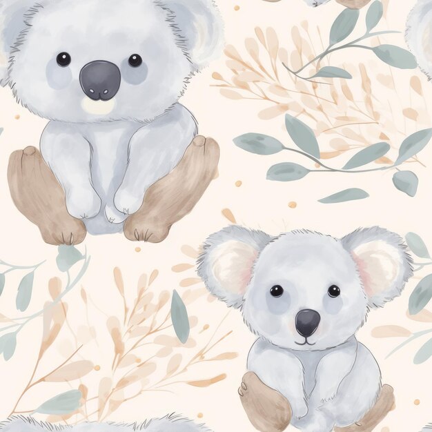 A wallpaper that says koalas on it.