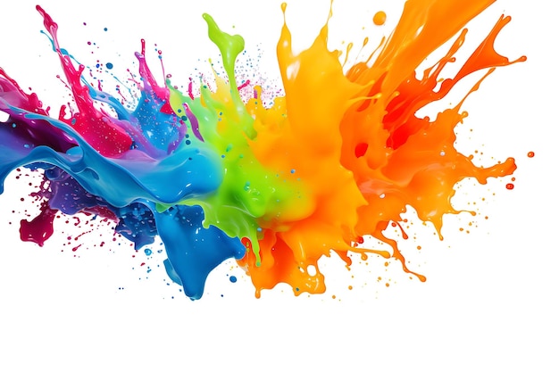 Wallpaper theme with different colors splash on white background