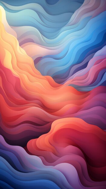 Wallpaper van een abstracte wolk van gebogen lijnen en vormen Generatieve AI