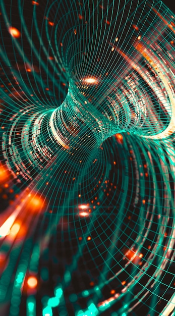 Wallpaper van tech concept patroon en big data structuur Net en broncode 3d illustratie