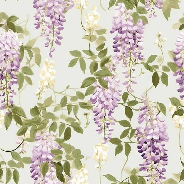 A wallpaper of a wisteria with flowers on it.