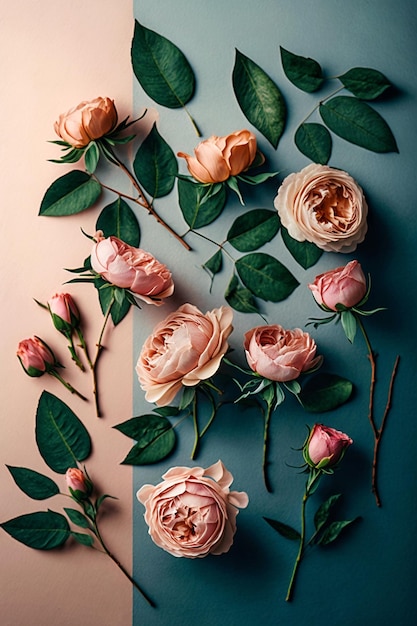 A wallpaper with a bouquet of roses on it