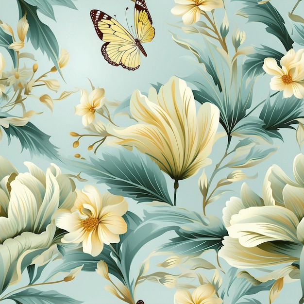 a wallpaper with butterflies and butterflies.