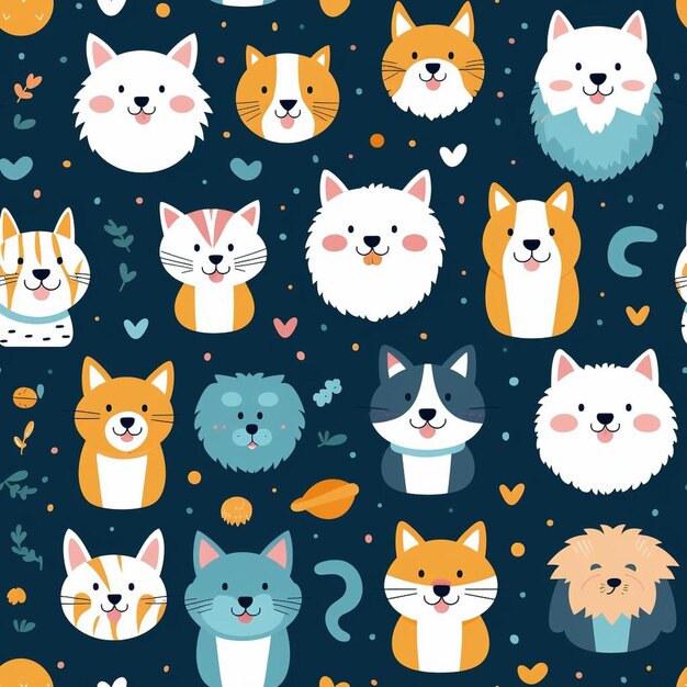 A wallpaper with a cat and a moon and stars