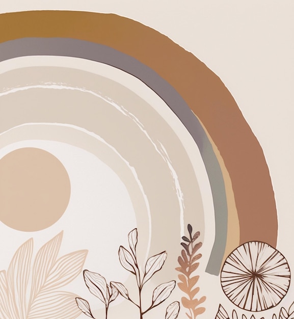 Photo a wallpaper with a circle and the words the word on it