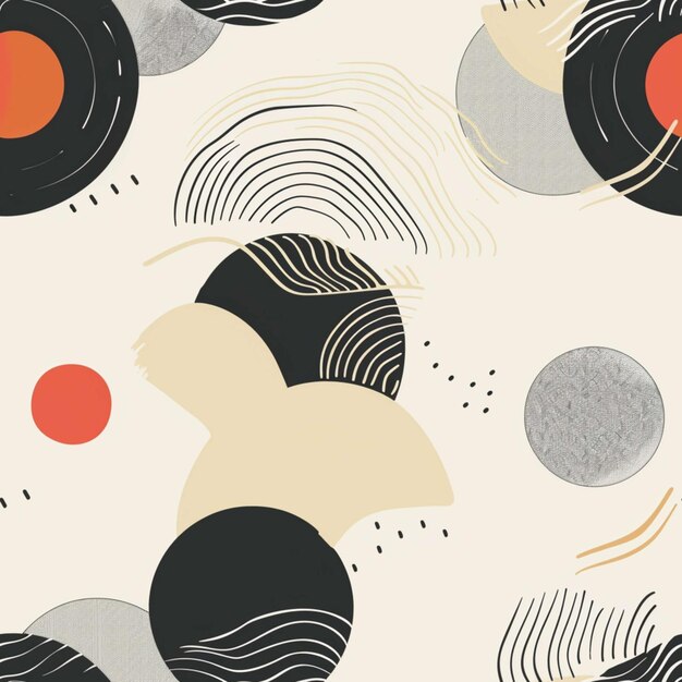 Photo a wallpaper with circles and circles on it