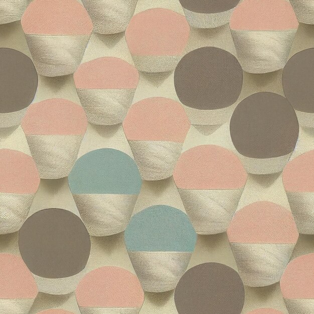 A wallpaper with circles and dots that say's on it