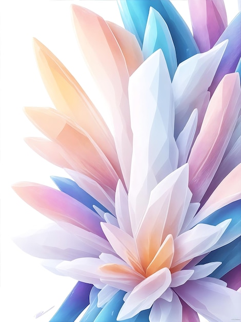 Wallpaper with elegant abstract crystal style