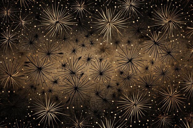 Photo a wallpaper with fireworks and stars.