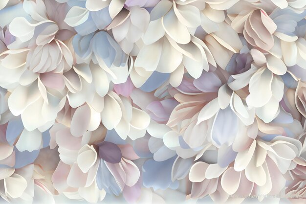 A wallpaper with a floral pattern in pastel colors.