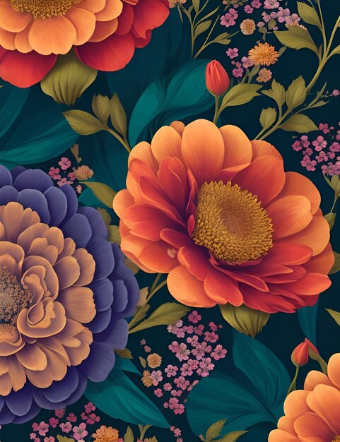 a wallpaper with a floral pattern