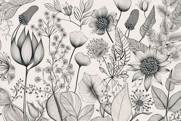 A wallpaper with a floral pattern.