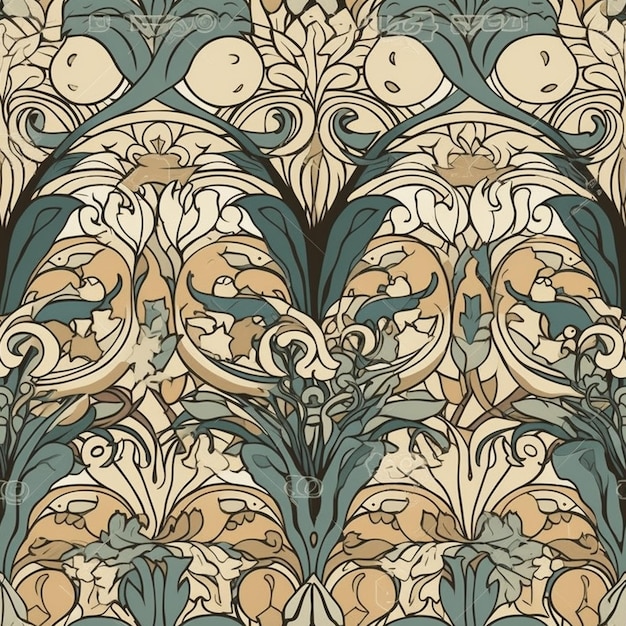 A wallpaper with a floral pattern.