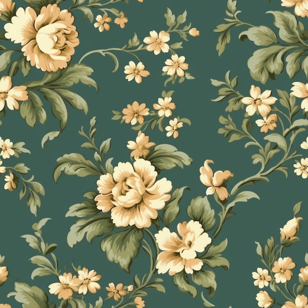 A wallpaper with flowers on it