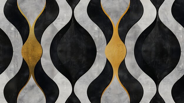 a wallpaper with a gold and black pattern