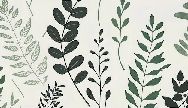 A wallpaper with a green leaf pattern.