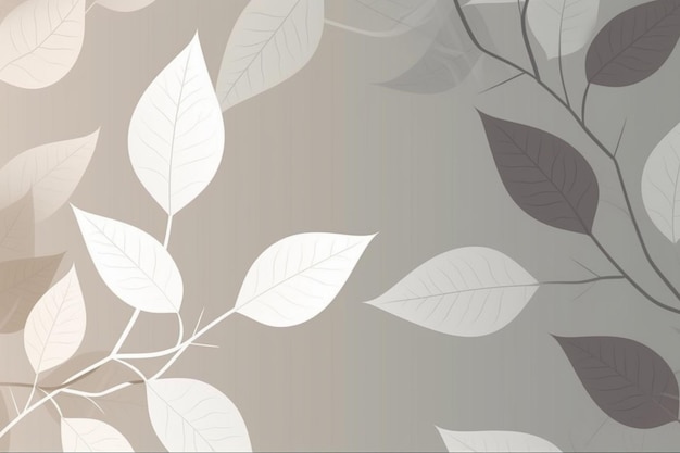 A wallpaper with leaves and flowers.