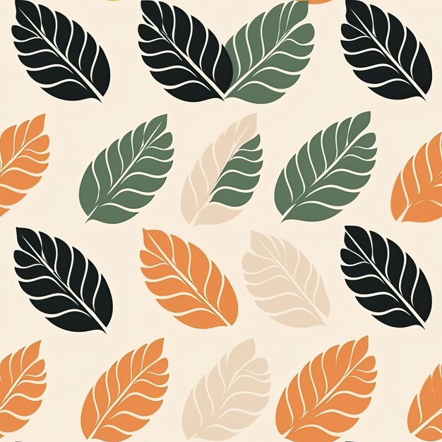 a wallpaper with leaves and orange and brown