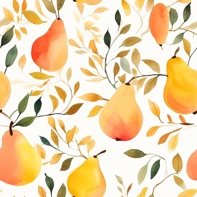 a wallpaper with pears and pears